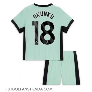 Chelsea Christopher Nkunku #18 Tercera Equipación Niños 2023-24 Manga Corta (+ Pantalones cortos)